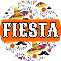 Thumbnail for Fiesta Orange Fiesta 10" Metal Wreath Sign - DBJ-0010
