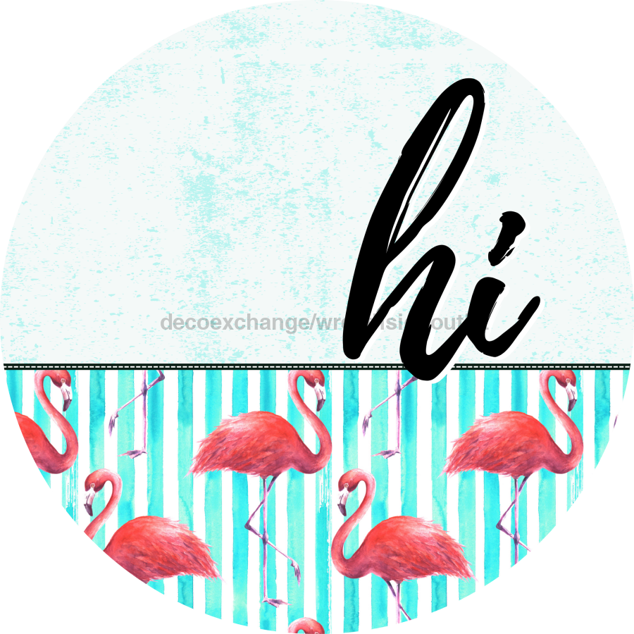 Flamingo Door Hanger Dco-01563-Dh 18’ Round Wood