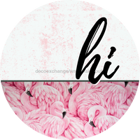 Thumbnail for Flamingo Door Hanger Dco-01564-Dh 18’ Round Wood