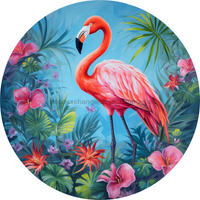 Thumbnail for Flamingo Wall Art, MB-00013, Sign For Wreath, 10