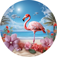 Thumbnail for Flamingo Wall Art, MB-00014, Sign For Wreath, 10