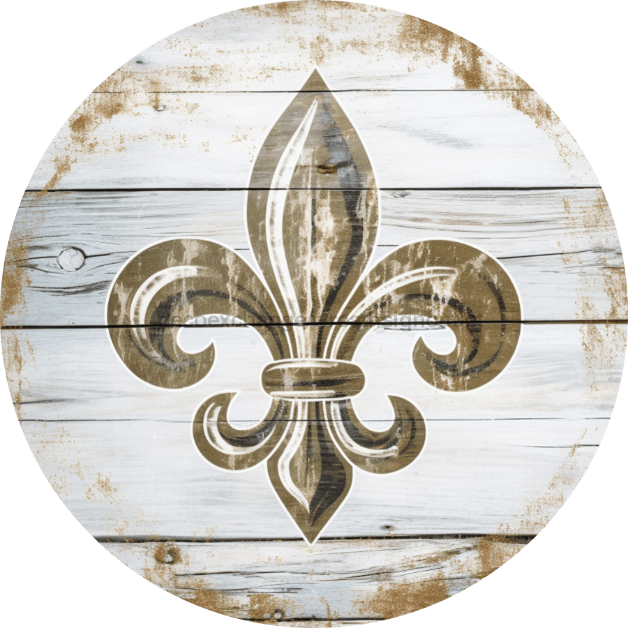Fleur De Lis Door Hanger Dco-00922-Dh Sign For Wreath 18 Round