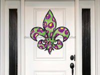 Thumbnail for Fleur De Lis Sign Mardi Gras Louisiana Wood Sign Door Hanger Decoe-W-167 22