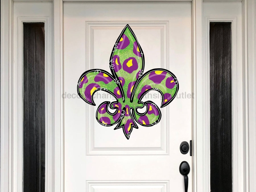 Fleur De Lis Sign Mardi Gras Louisiana Wood Sign Door Hanger Decoe-W-167 22