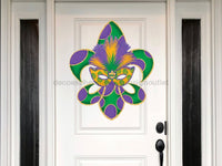 Thumbnail for Fleur De Lis Sign Mardi Gras Louisiana Wood Sign Door Hanger Decoe-W-170 22