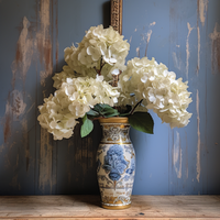 Thumbnail for Floral Hydrangea Flowers 10x10" Metal Wreath Sign - OAW-0039