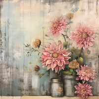 Thumbnail for Floral 10x10" Metal Wreath Sign - OAW-0079