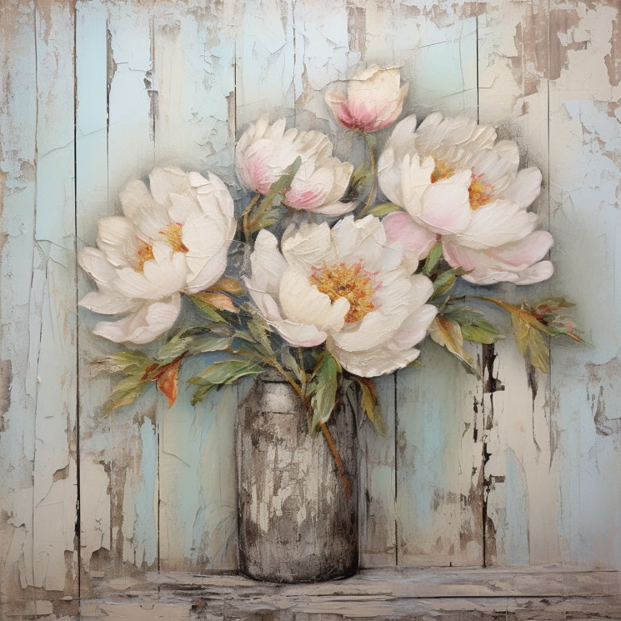 Floral 10x10" Metal Wreath Sign - OAW-0118