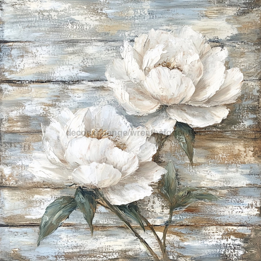 Floral Sign, Peonies Sign, DCO-02342, Sign For Wreath, 10x10 Metal Sign
