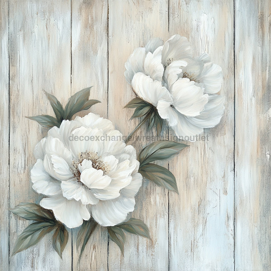 Floral Sign, Peonies Sign, DCO-02377, Sign For Wreath, 10x10 Metal Sign