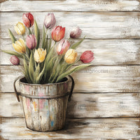 Thumbnail for Floral Sign, Tulips Sign, DCO-02355, Sign For Wreath, 10x10 Metal Sign