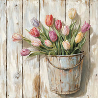 Thumbnail for Floral Sign, Tulips Sign, DCO-02357, Sign For Wreath, 10x10 Metal Sign