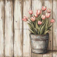 Thumbnail for Floral Sign, Tulips Sign, DCO-02385, Sign For Wreath, 10x10 Metal Sign