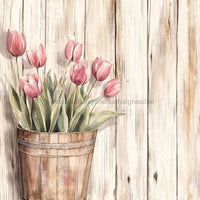 Thumbnail for Floral Sign, Tulips Sign, DCO-02388, Sign For Wreath, 10x10 Metal Sign