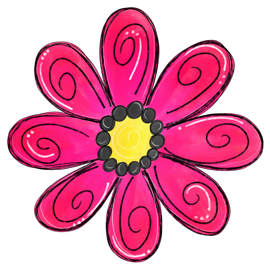 Flower Spring 22" Wood Door Hanger - DECOE-W-740-DH