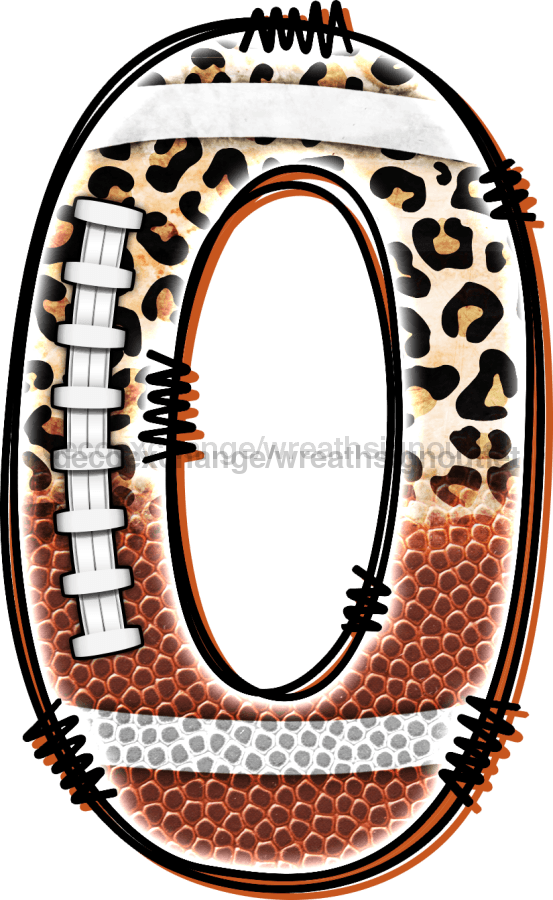 Football Initial Sign Door Hanger Wood Sign Decoe-W-301 22 O