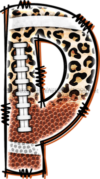 Thumbnail for Football Initial Sign Door Hanger Wood Sign Decoe-W-301 22 P