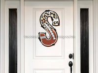 Thumbnail for Football Initial Sign Door Hanger Wood Sign Decoe-W-301 22 S
