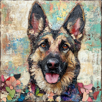 Thumbnail for German Shephard Sign, Dog Sign, DCO-13489, Sign For Wreath, 10x10