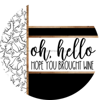 Thumbnail for Ghost Door Hanger, Hello Brought Wine Door Hanger, DCO-01900-DH, 18