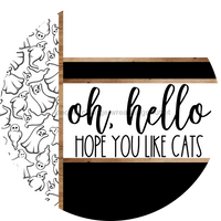 Thumbnail for Ghost Door Hanger, Hello Like Cats Door Hanger, DCO-01907-DH, 18