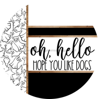 Thumbnail for Ghost Door Hanger, Hello Like Dogs Door Hanger, DCO-01905-DH, 18