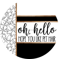 Thumbnail for Ghost Door Hanger, Hello Pet Hair Door Hanger, DCO-01897-DH, 18