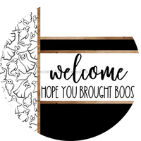 Thumbnail for Ghost Door Hanger, Welcome Brought Boos Door Hanger, DCO-01899-DH, 18