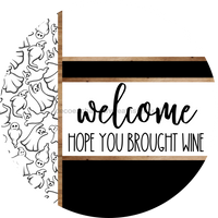 Thumbnail for Ghost Door Hanger, Welcome Brought Wine Door Hanger, DCO-01901-DH, 18