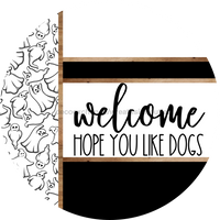 Thumbnail for Ghost Door Hanger, Welcome Like Dogs Door Hanger, DCO-01904-DH, 18