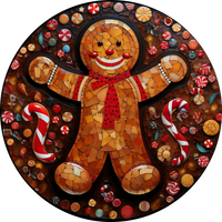 Thumbnail for Gingerbread Sign, Christmas Sign, DCO-00501, Sign For Wreath, 10