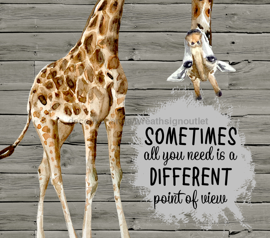 Giraffe Tumbler, Sometimes All You Need Is A Different Point of View Tumbler 20 oz Skinny Tumbler - DECOETUMBLER-219