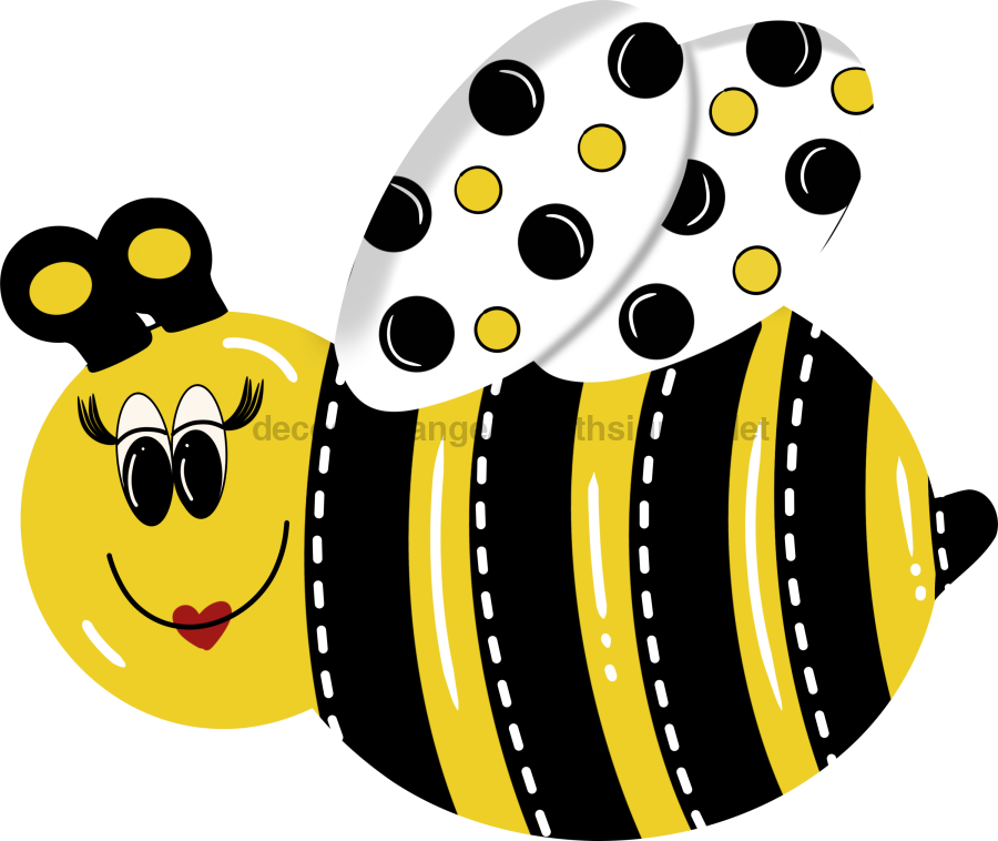 Girl Bee Bee 22" Wood Door Hanger - DECOE-W-757-DH