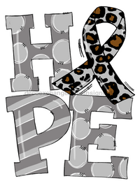 Thumbnail for Gray Hope Awareness 22" Wood Door Hanger - DECOE-W-0139-DH