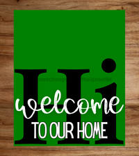 Thumbnail for Green Hi Door Hanger Dco-01659-Dh-G 16X18’ Rectange Wood