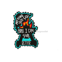 Thumbnail for Grilling, BBQ Door Hanger, MJ-W-00092-DH, 22in Wood Door Hanger