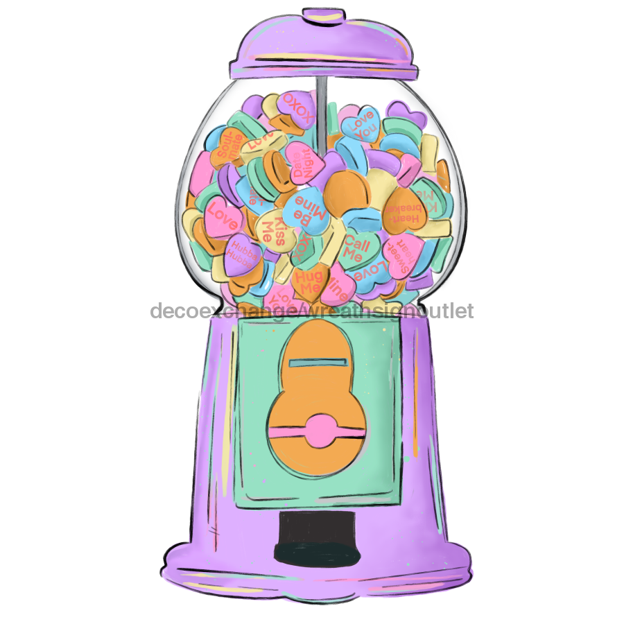 Gumball Sign Wood Sign Door Hanger Decoe-W-482 22