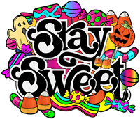 Thumbnail for Halloween Candy, Stay Sweet, wood sign, DECOE-W-019 wreath size wood, wood wreath sign, halloween