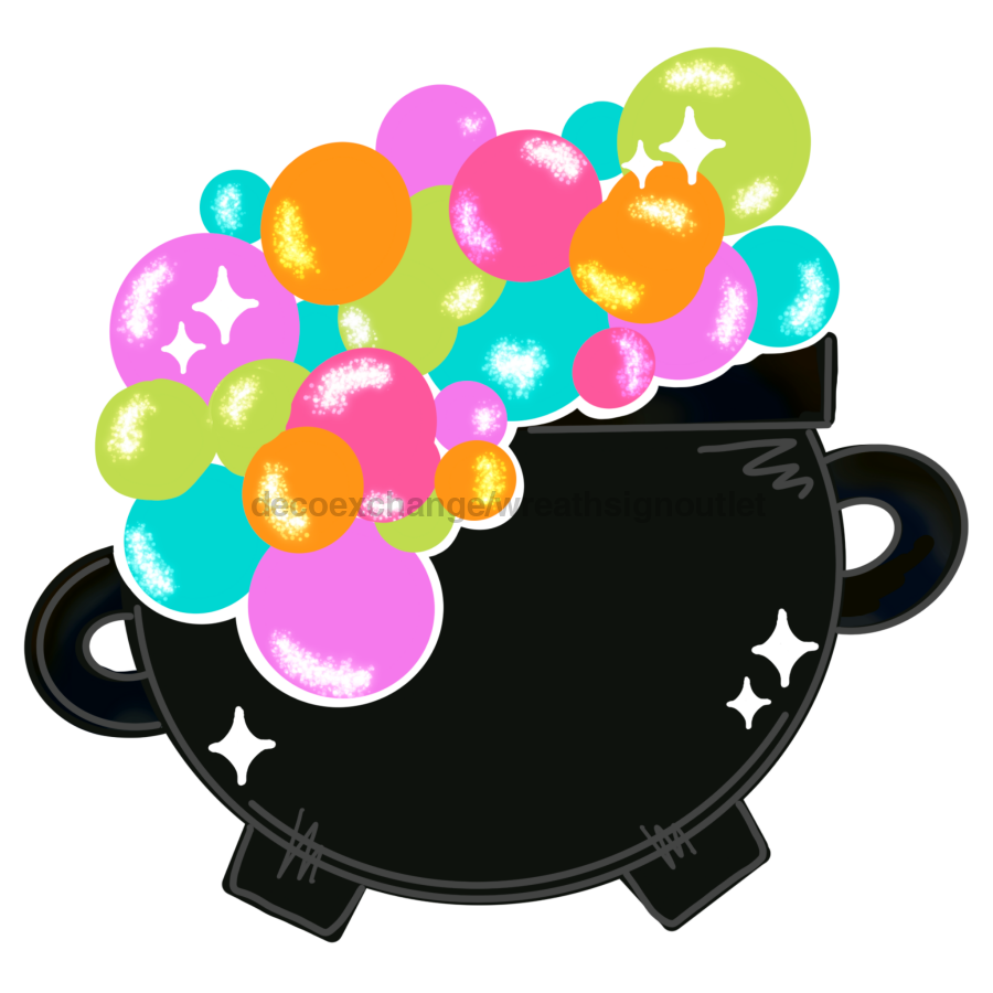 Halloween Cauldron Door Hanger Mj-W-00078-Dh 22‚Äô Wood