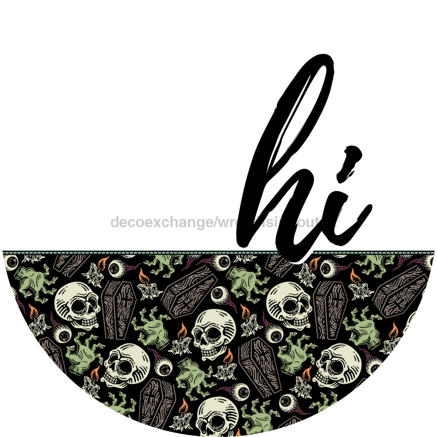 Halloween Door Hanger Dco-01583-Dh 18’ Round Wood