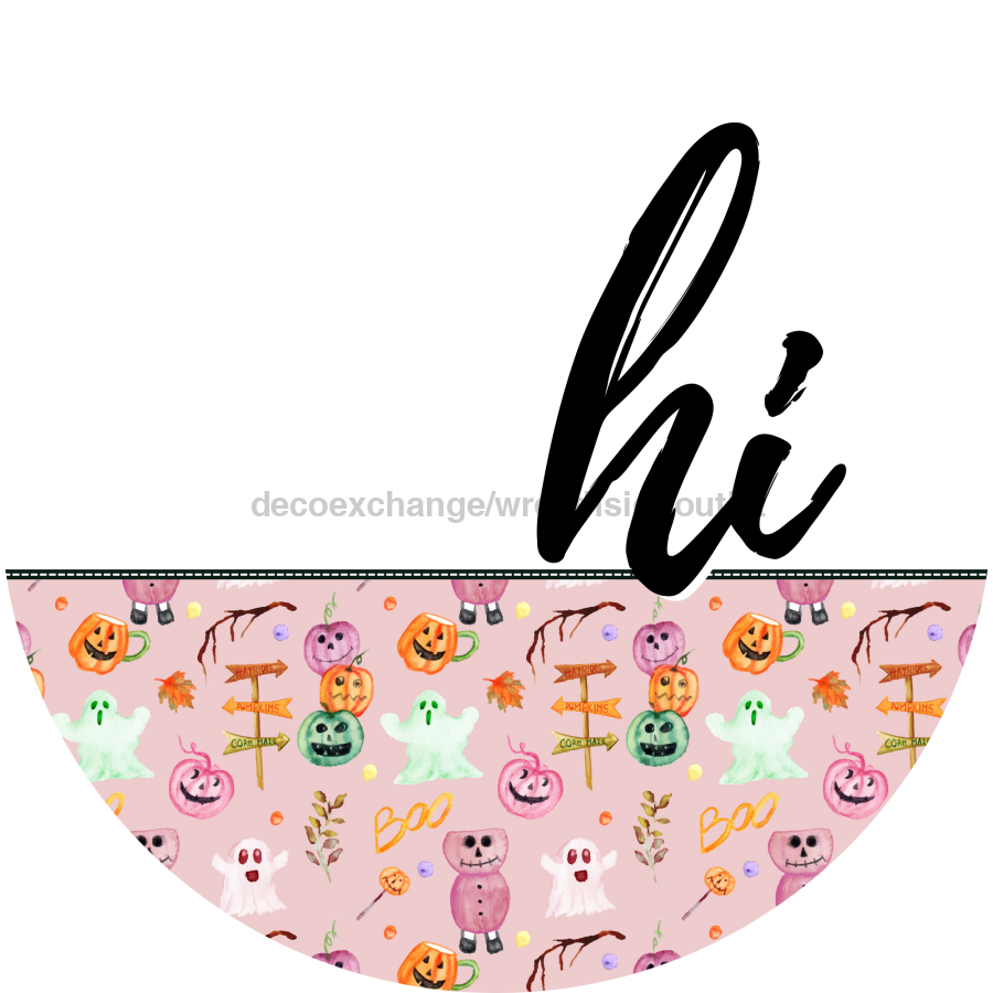 Halloween Door Hanger Dco-01584-Dh 18’ Round Wood