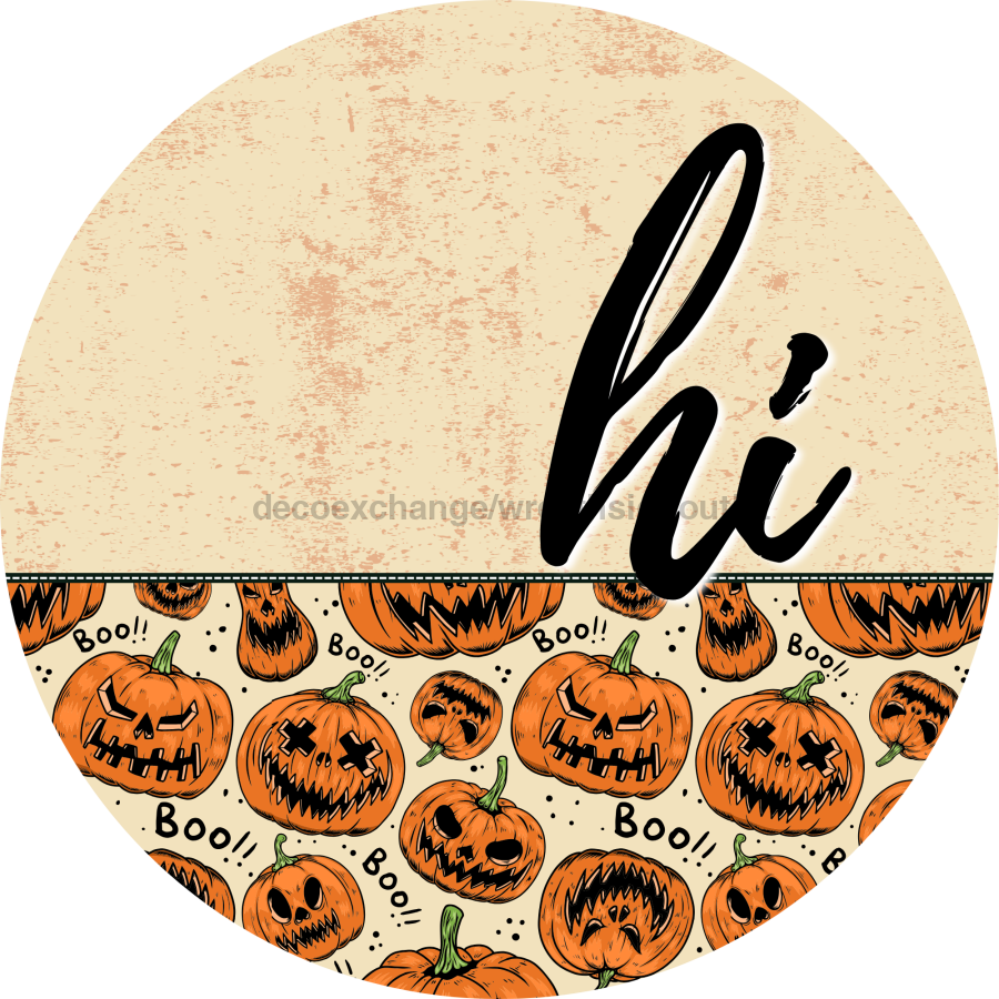 Halloween Door Hanger Dco-01626-Dh 18’ Round Wood