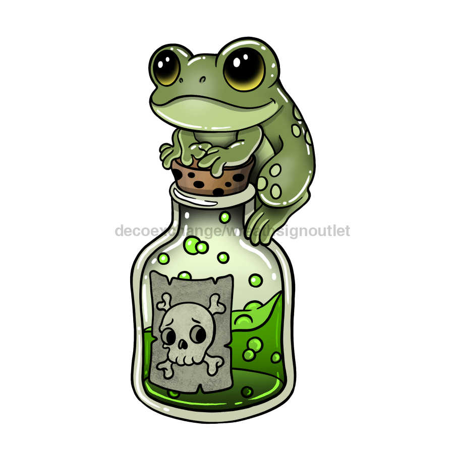 Halloween Frog, wood sign, DECOE-W-904797-DH, 22" Door Hanger