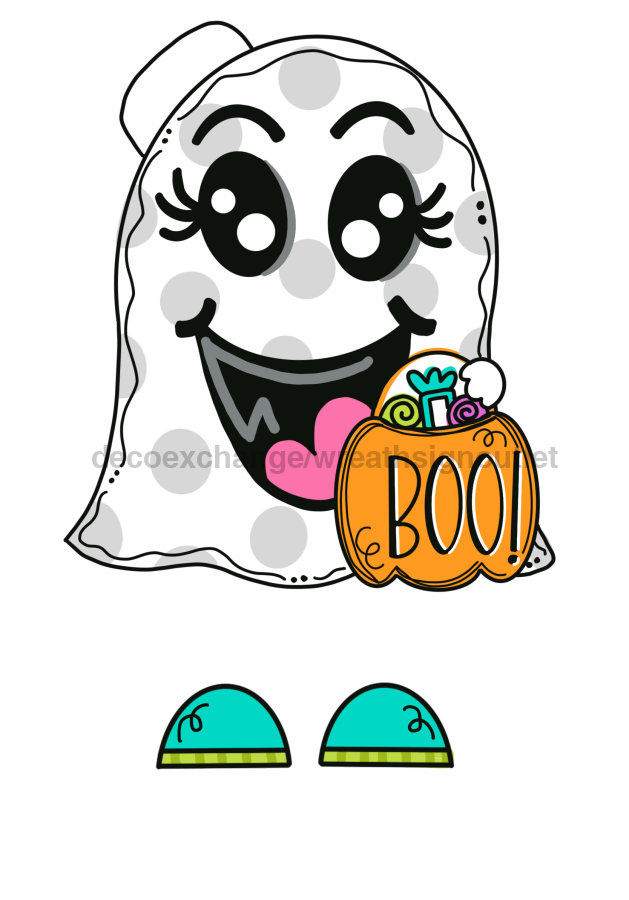 Halloween Ghost Door Hanger Mj-W-00032 22‚Äô Wood