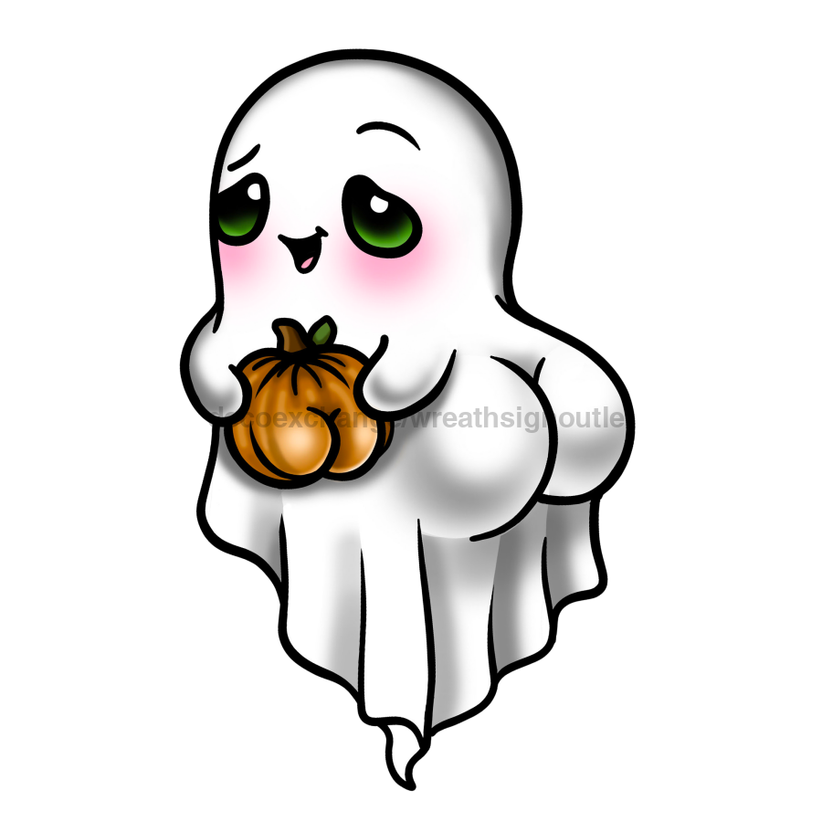 Halloween Ghost, wood sign, DECOE-W-904803-DH, 22" Door Hanger