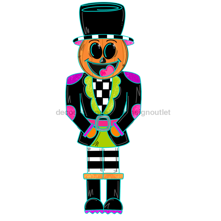 Halloween Pumpkin Man Door Hanger Mj-W-00069-Dh 22‚Äô Wood