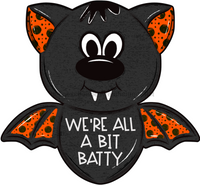 Thumbnail for Halloween Black Boy Bat 22" Wood Door Hanger - DECOE-W-90091-DH