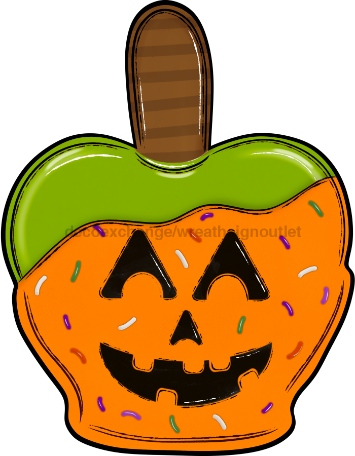 Halloween Candy Apple 22" Wood Door Hanger - DECOE-W-90080-DH