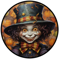 Thumbnail for Halloween Sign, Creepy Clown Sign, 3D Halloween, DCO-00473, Sign For Wreath, 10