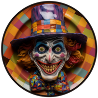 Thumbnail for Halloween Sign, Creepy Clown Sign, 3D Halloween, DCO-00475, Sign For Wreath, 10